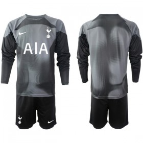 Nogometni Dresovi Tottenham Hotspur Golmanski Dječji 2022-23 Crna Dugim Rukavima